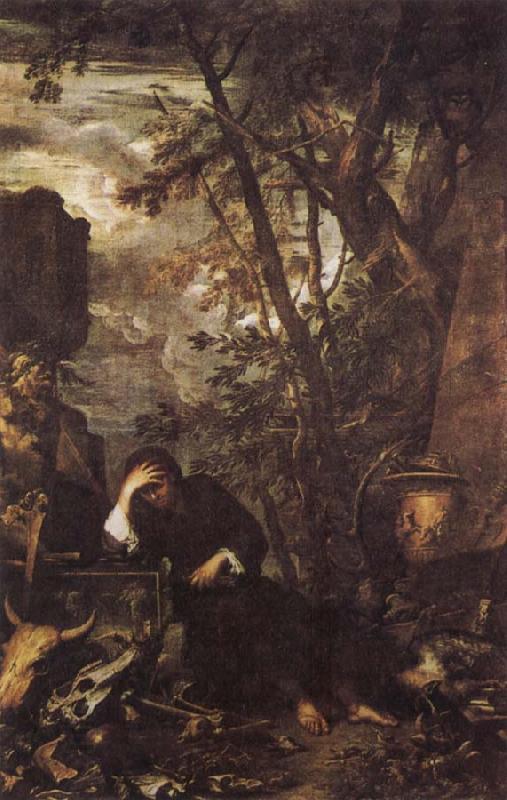 Salvator Rosa Democritus in Meditation oil painting picture